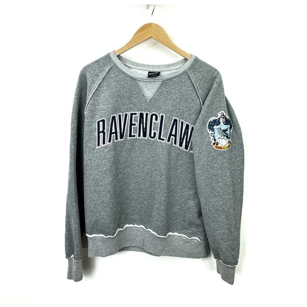 Harry Potter Ravenclaw Sweatshirt Sz Medium Gray Universal Studios Gray Fleece